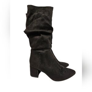 Elegant Black Suede Women's Boots